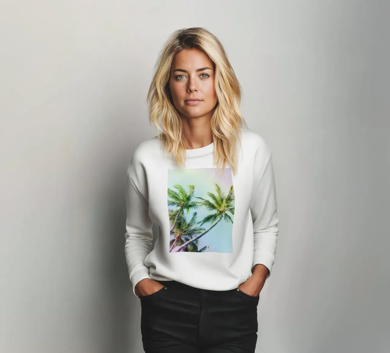 Relaxing Palms Rainbow Colors felpa da Stay Positive Design