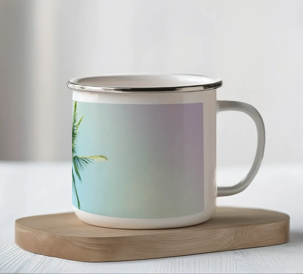Relaxing Palms Rainbow Colors tazza in smalto da Stay Positive Design