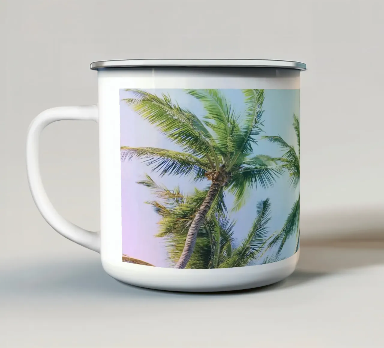Relaxing Palms Rainbow Colors tazza in smalto da Stay Positive Design
