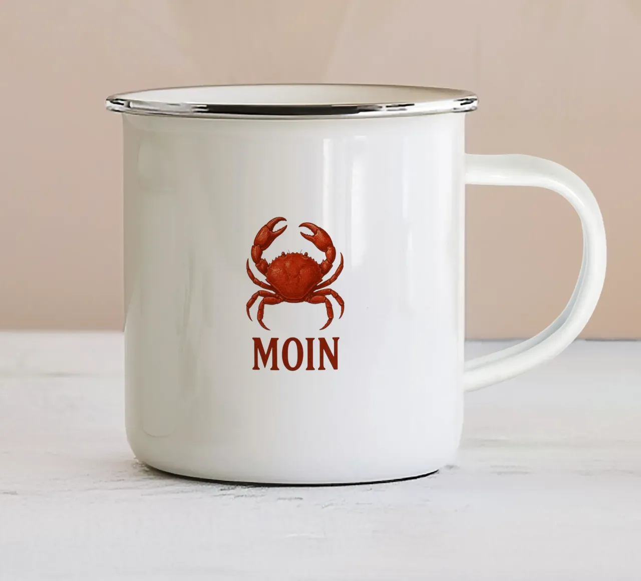 Moin Krabbe tazza in smalto da Fies&Fein