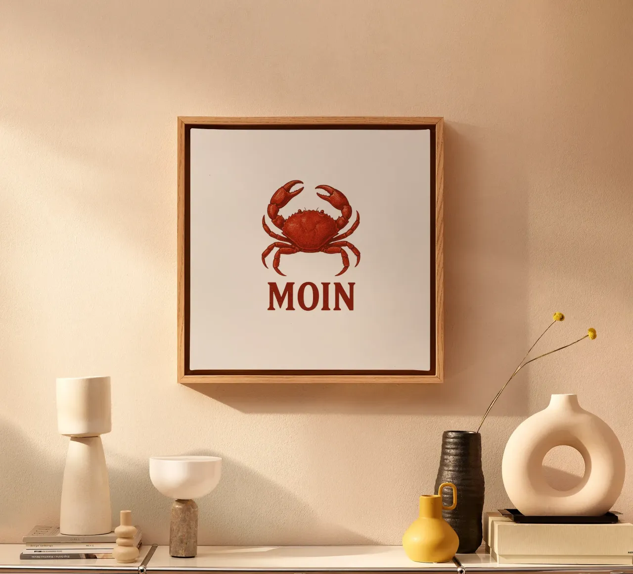 Moin Krabbe tela con Cornice a cassetta da Fies&Fein