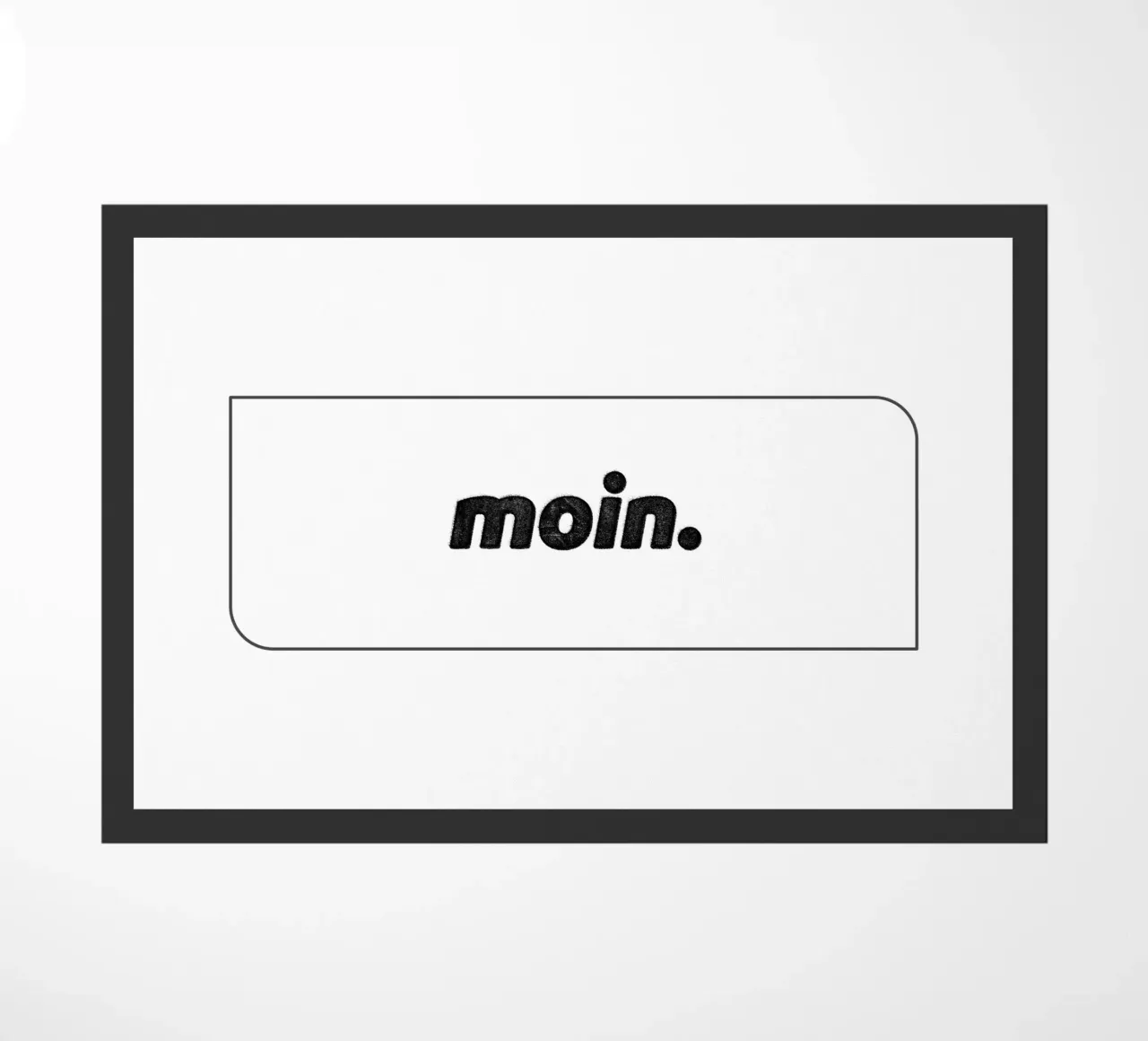 Moin deurmat van Black Sign Artwork