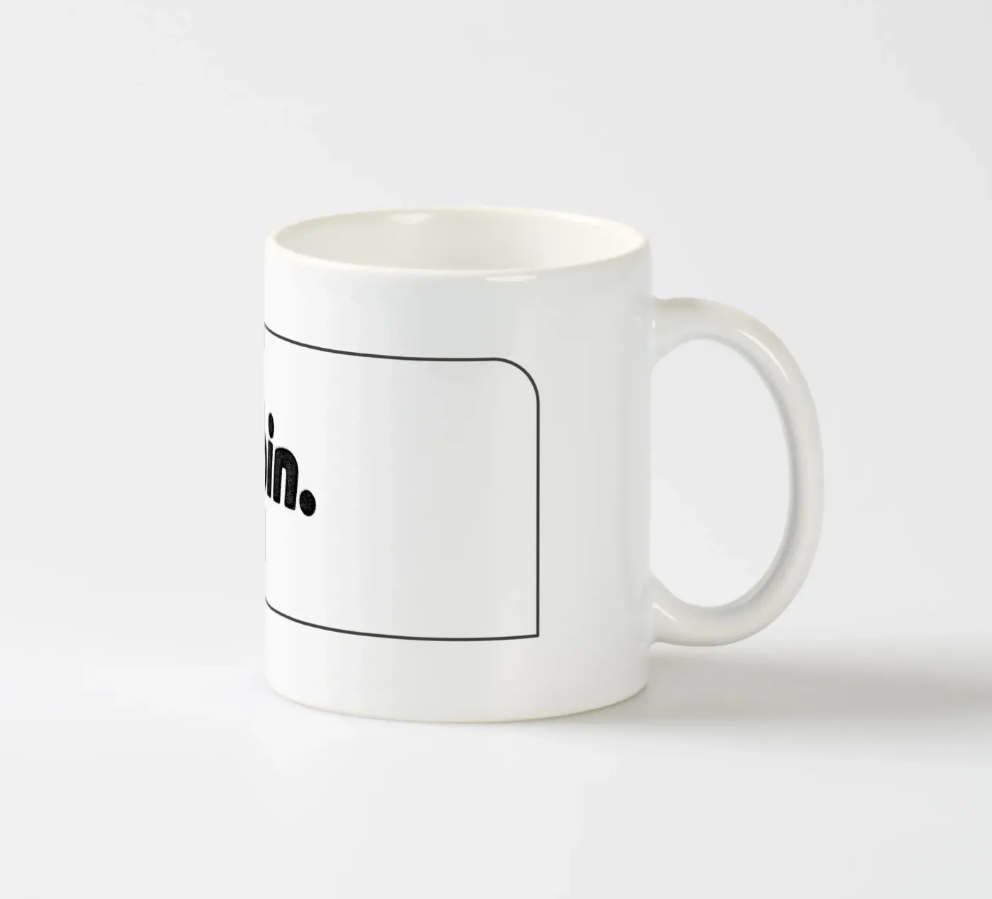 Moin ceramic mug by Black Sign Artwork