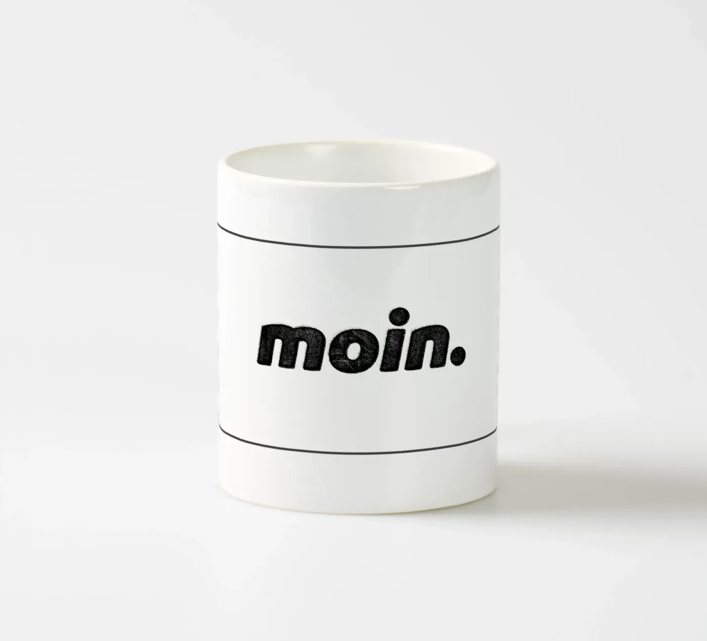 Moin ceramic mug by Black Sign Artwork