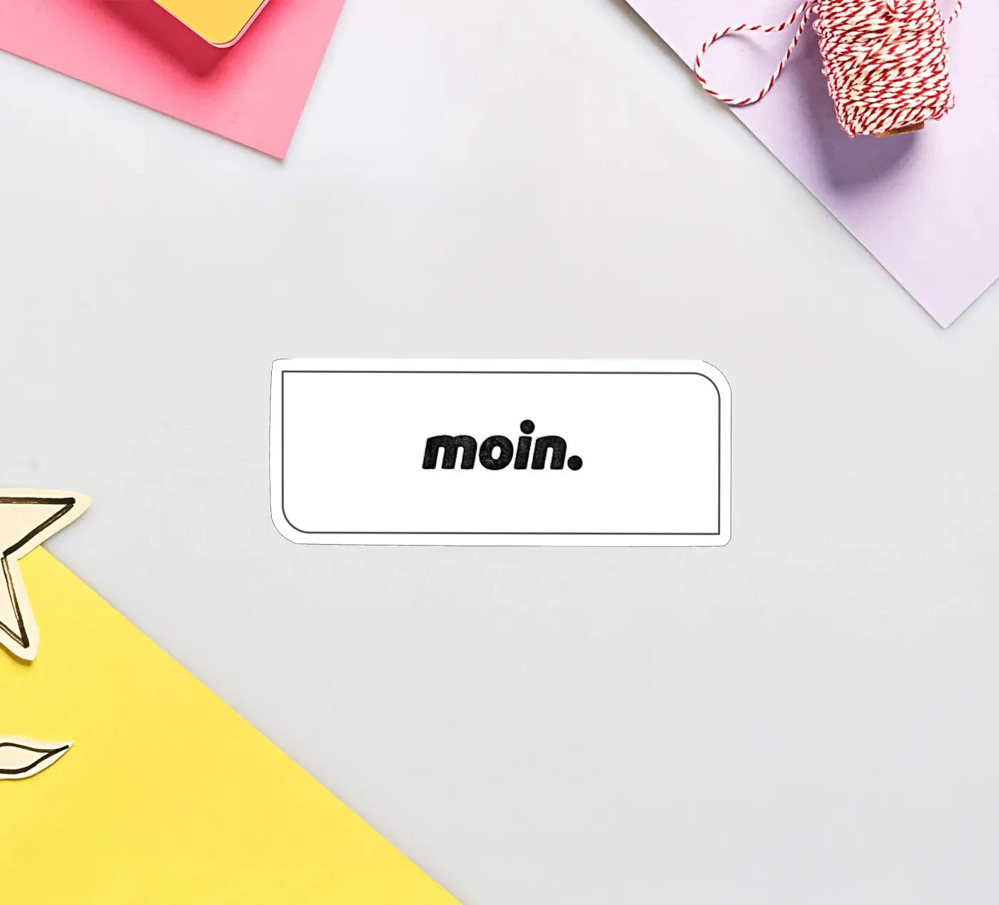 Moin sticker van Black Sign Artwork