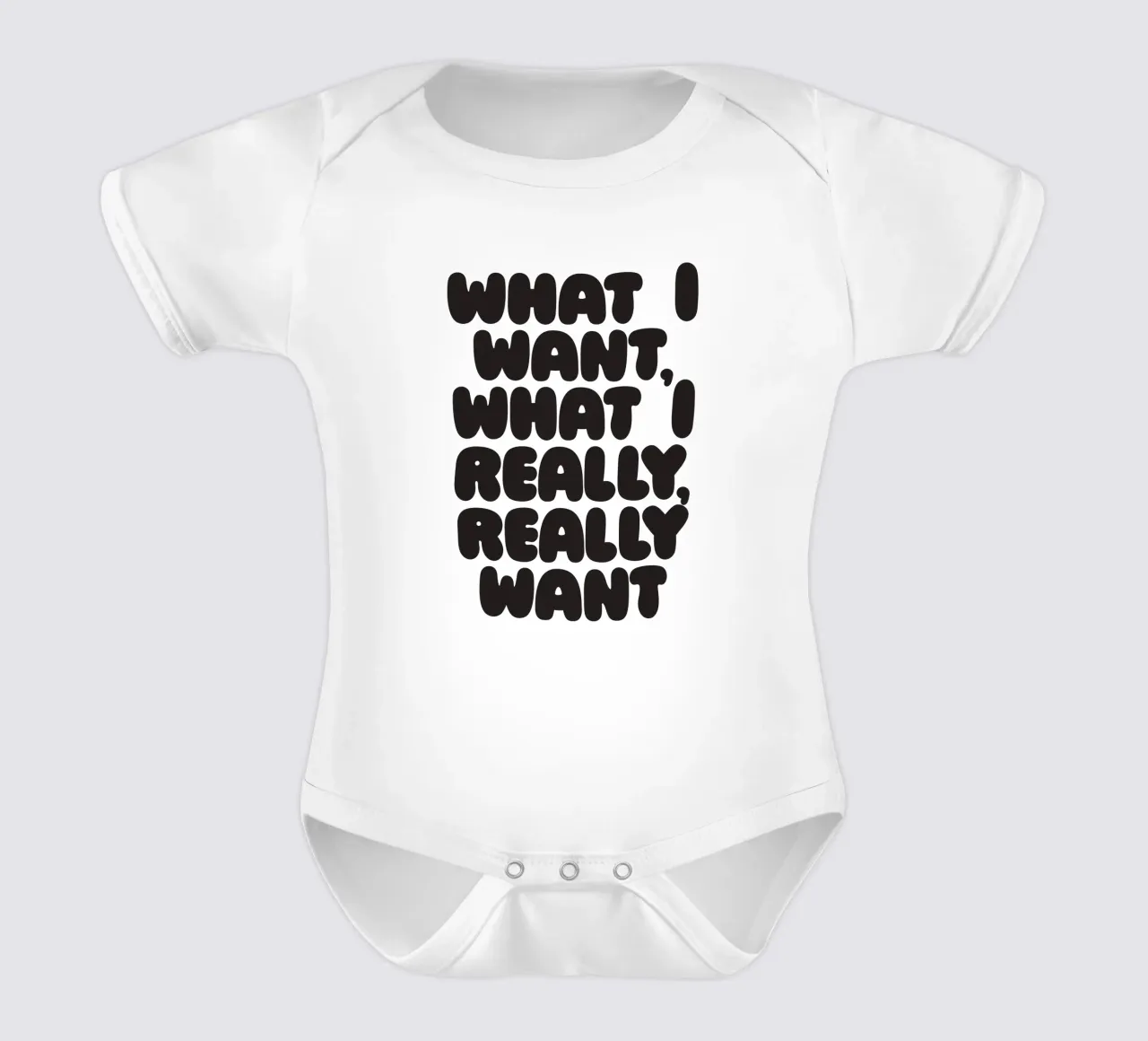 Wannabee II short-sleeve baby romper by Verplanungsagentur