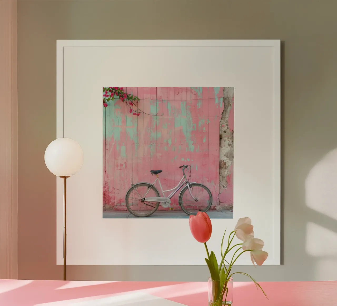 Fard e bolle di sapone poster con telaio in legno da StillVibe Home