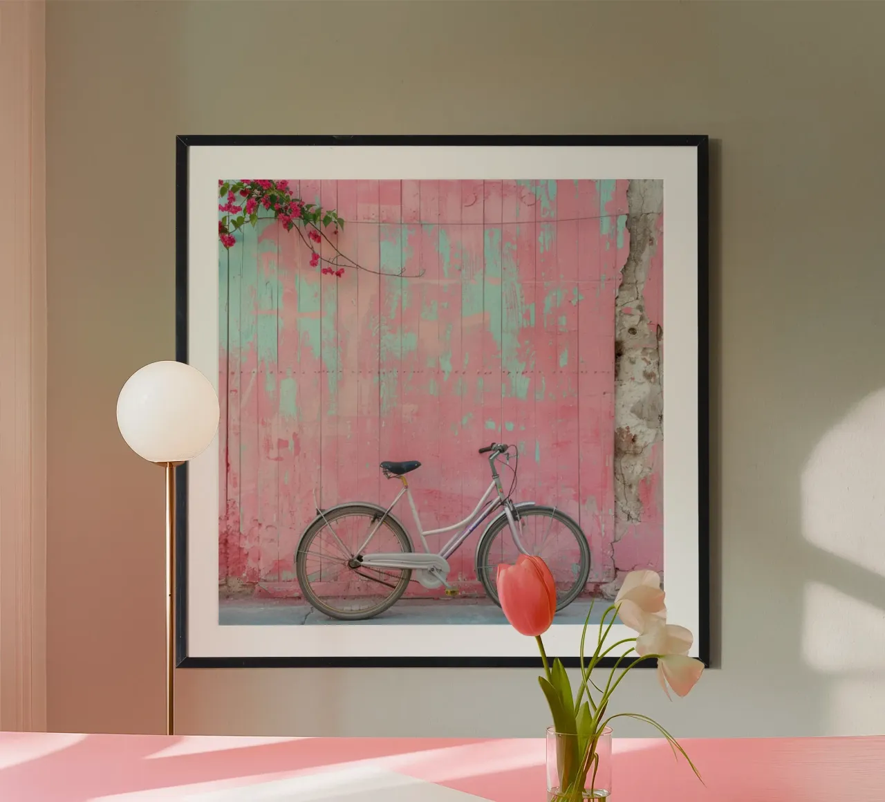 Fard e bolle di sapone poster con telaio in legno da StillVibe Home