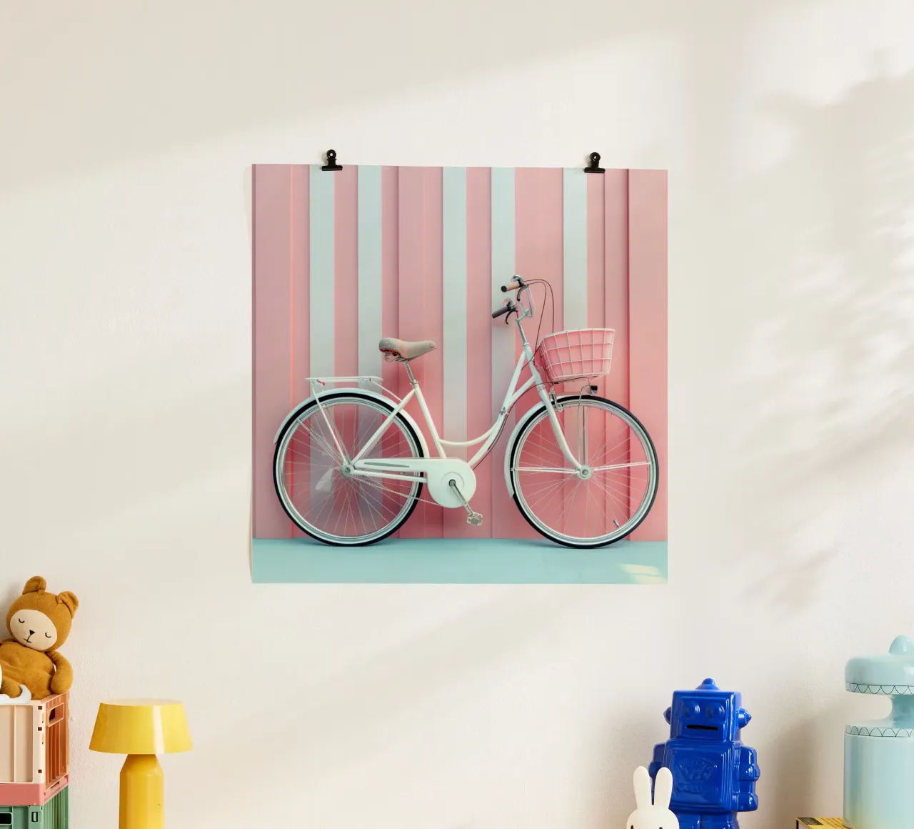 Fard e bolle di sapone poster con telaio in legno da StillVibe Home