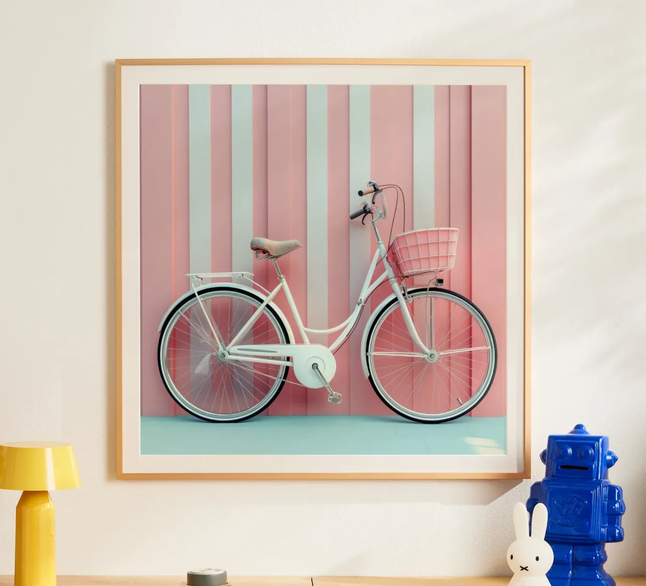 Fard e bolle di sapone poster con telaio in legno da StillVibe Home