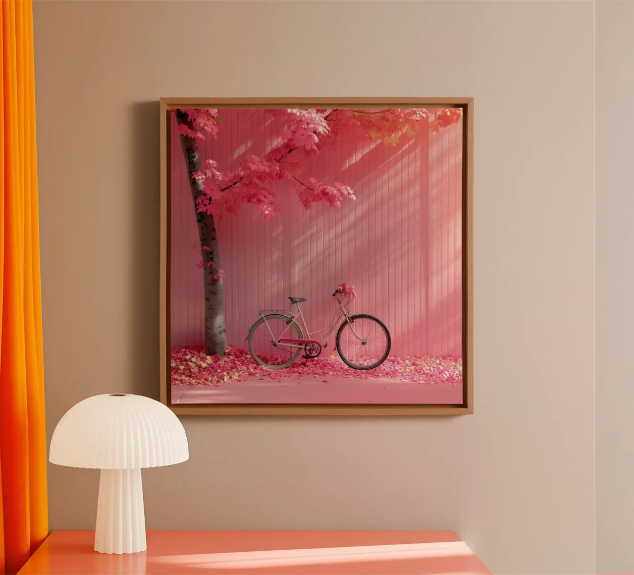 Blush & Bubbles canvas with Floater frame by StillVibe Home
