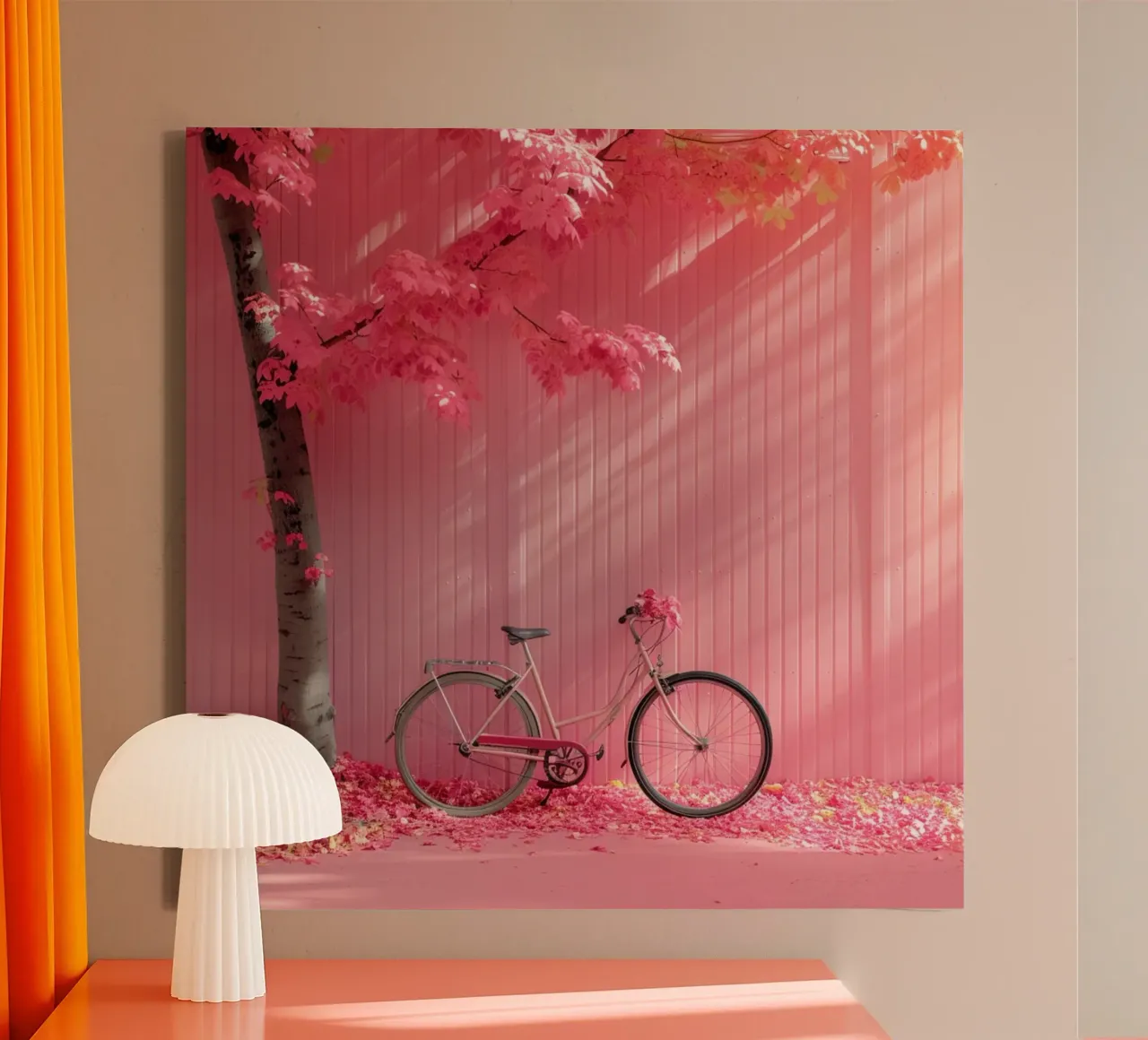 Blush & Bubbles canvas with Floater frame by StillVibe Home