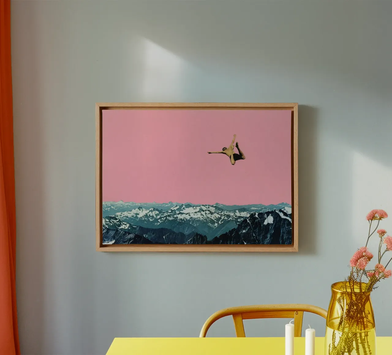 Higher Than Mountains canvas with Floater frame by Cassia Beck Collage