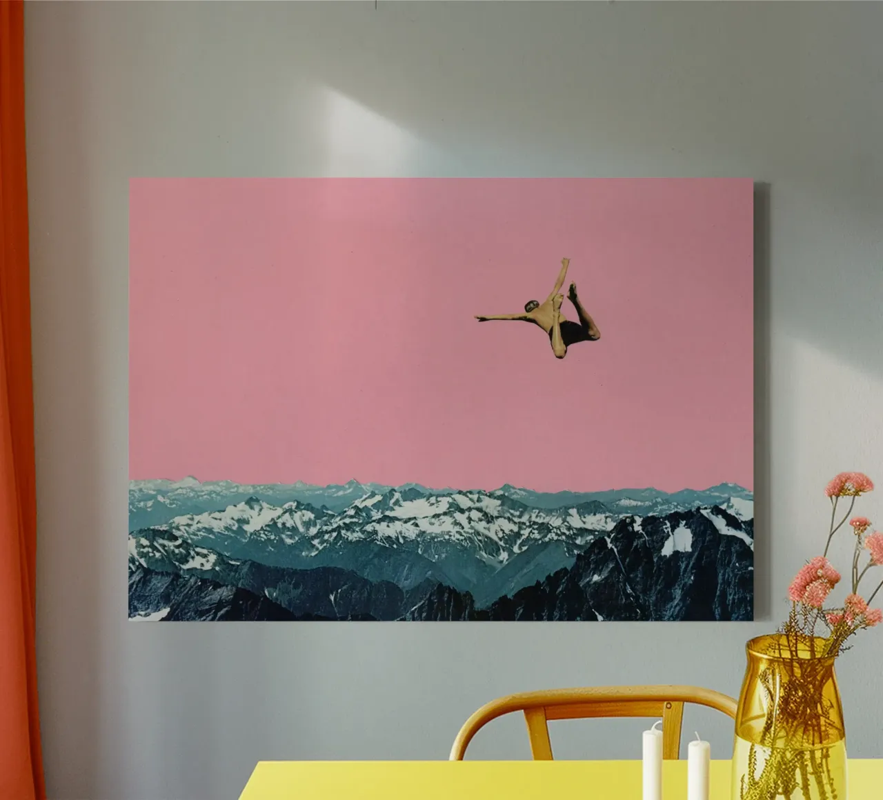 Higher Than Mountains canvas with Floater frame by Cassia Beck Collage