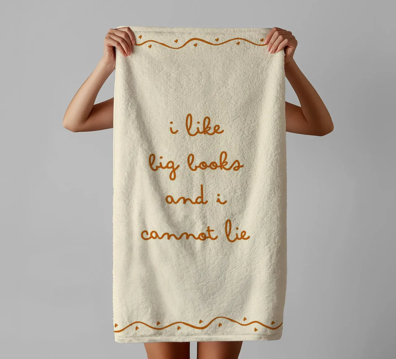 "I Like Big Books and I Cannot Lie" - Funny Book Lover Poste towel by vintagepod