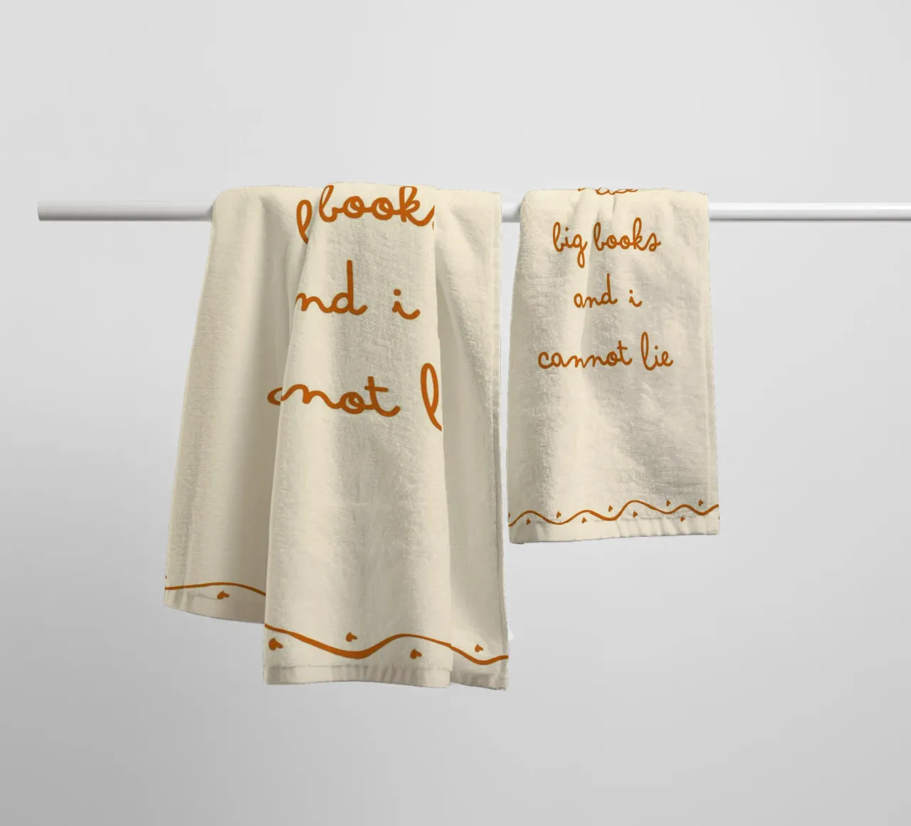 "I Like Big Books and I Cannot Lie" - Funny Book Lover Poste towel by vintagepod