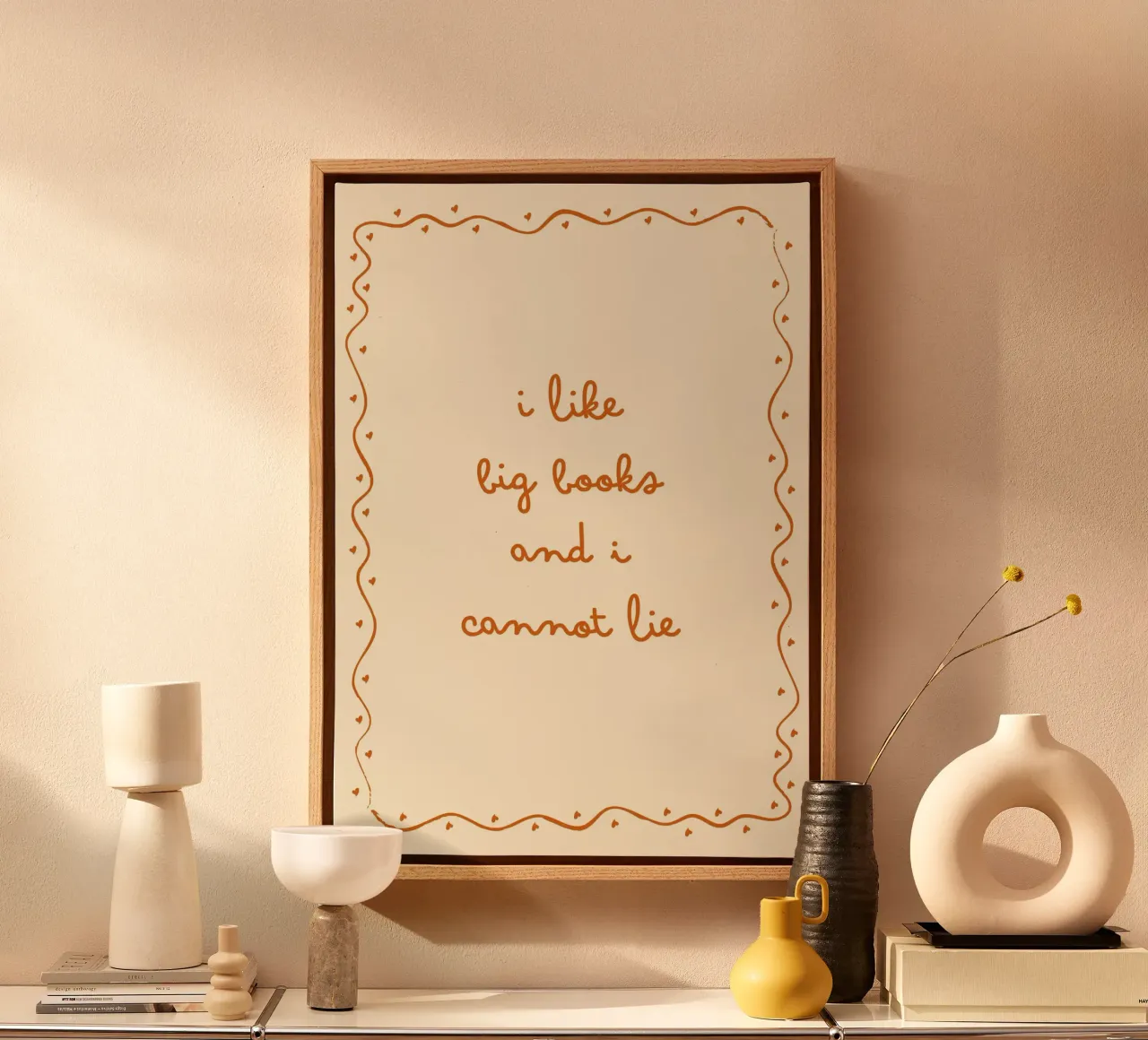 "I Like Big Books and I Cannot Lie" - Funny Book Lover Poste canvas with Floater frame by vintagepod