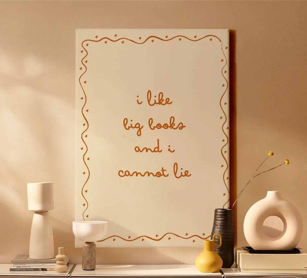 "I Like Big Books and I Cannot Lie" - Funny Book Lover Poste canvas with Floater frame by vintagepod