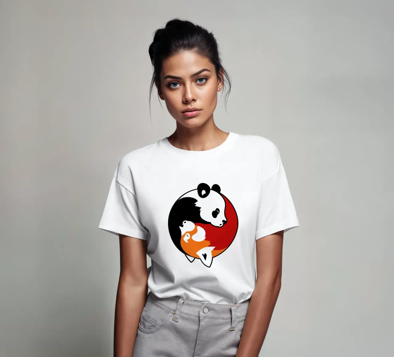 Pandas Yin Yang camiseta de Mariel Toigo