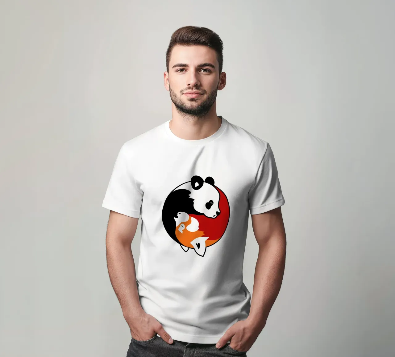Pandas Yin Yang camiseta de Mariel Toigo
