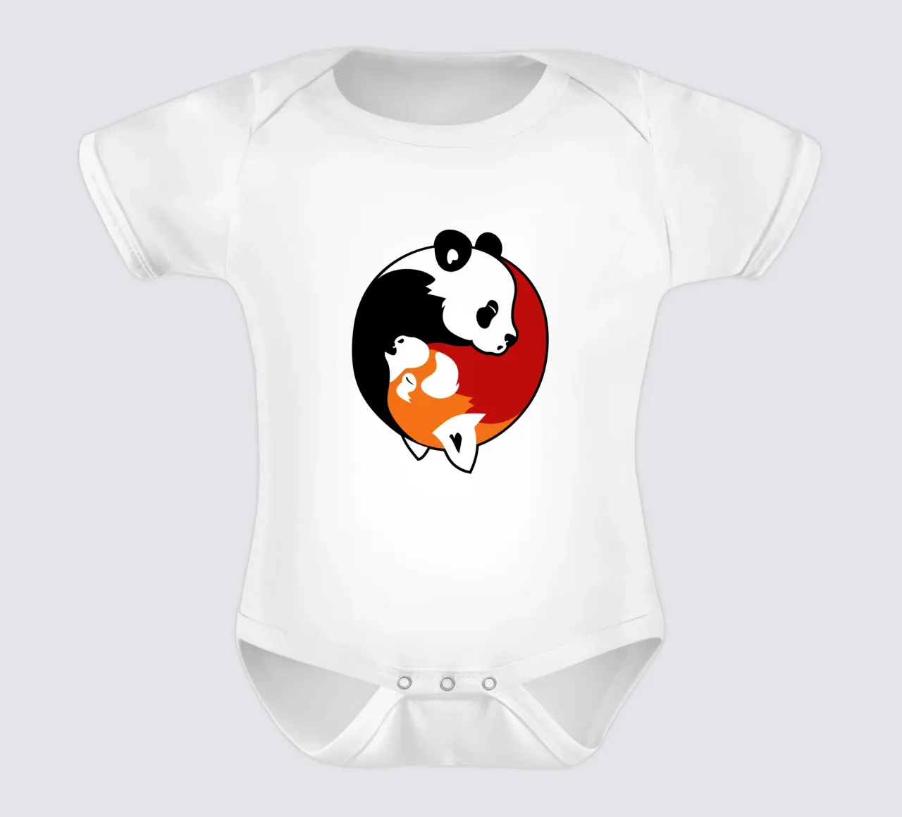 Pandas Yin Yang body de bebé de Mariel Toigo