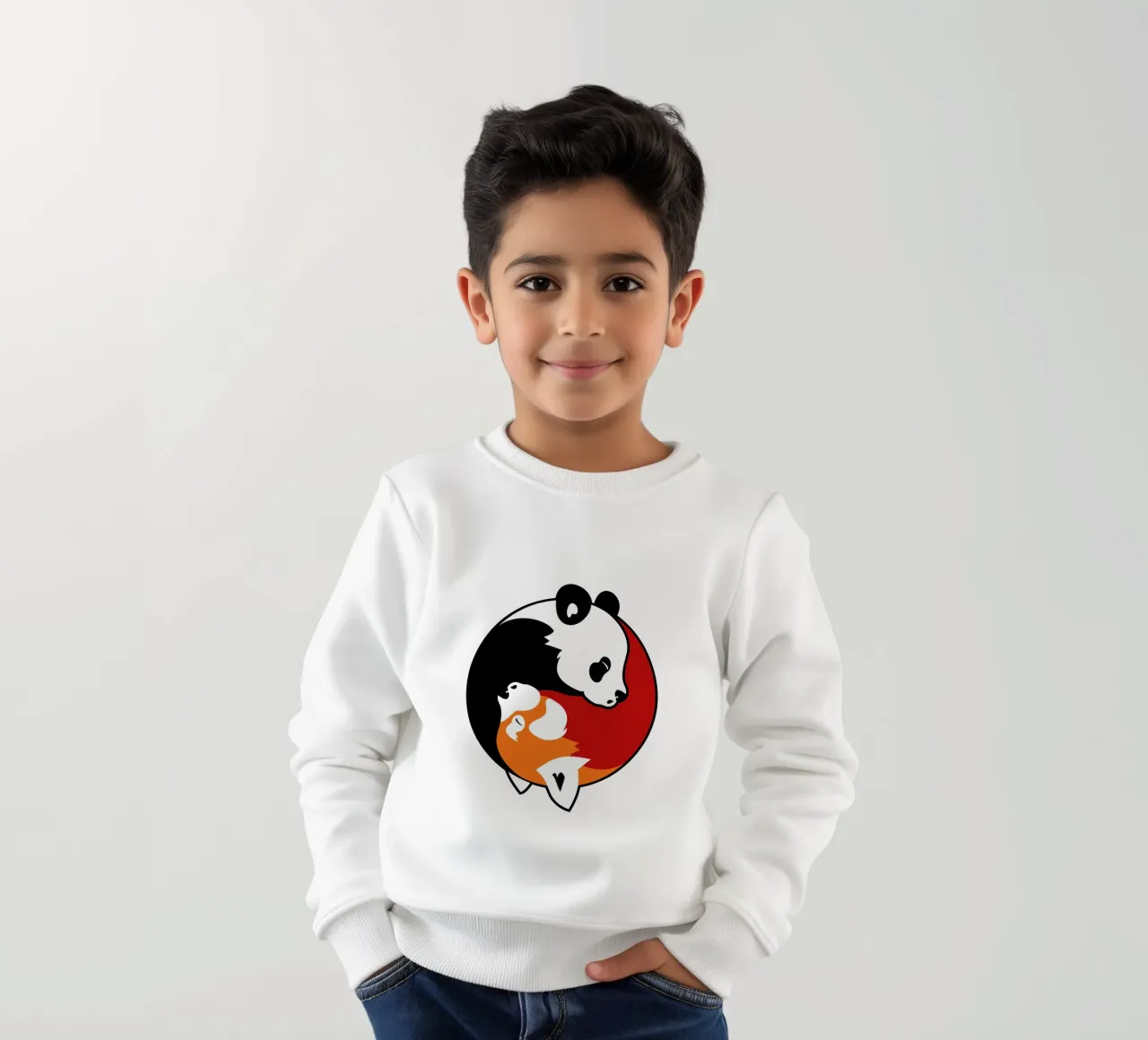 Pandas Yin Yang sudadera para niño de Mariel Toigo