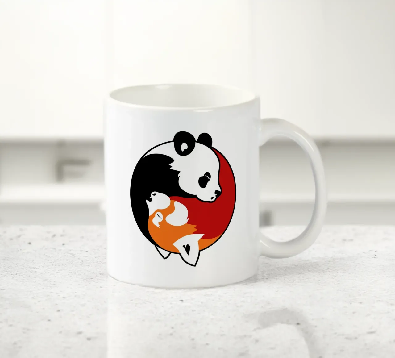Panda Yin Yang tazza in ceramica da Mariel Toigo