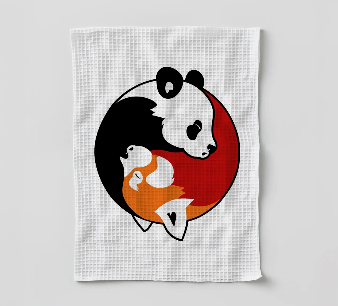 Pandas Yin Yang torchon de Mariel Toigo