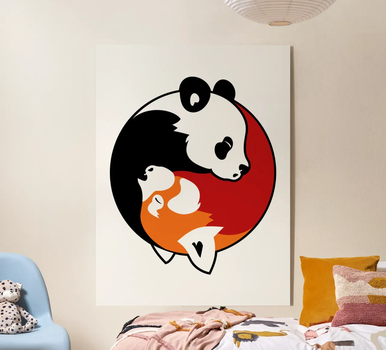 Pandas Yin Yang metacrilato de Mariel Toigo