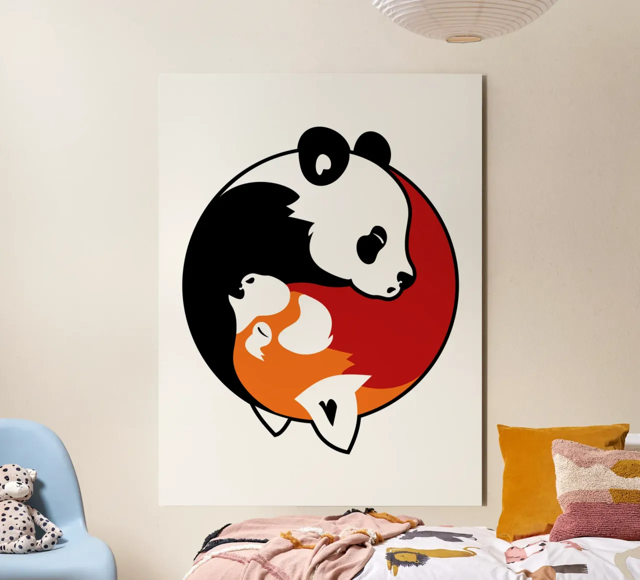 Pandas Yin Yang aluminio dibond de Mariel Toigo