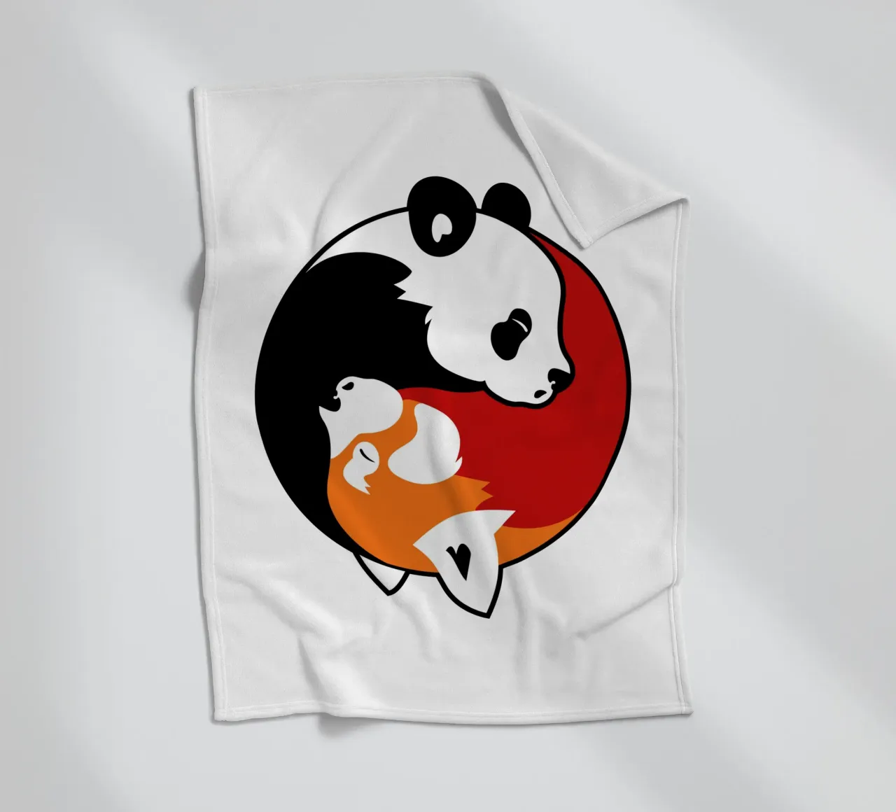 Yin-Yang-Pandas Fleecedecke von Mariel Toigo