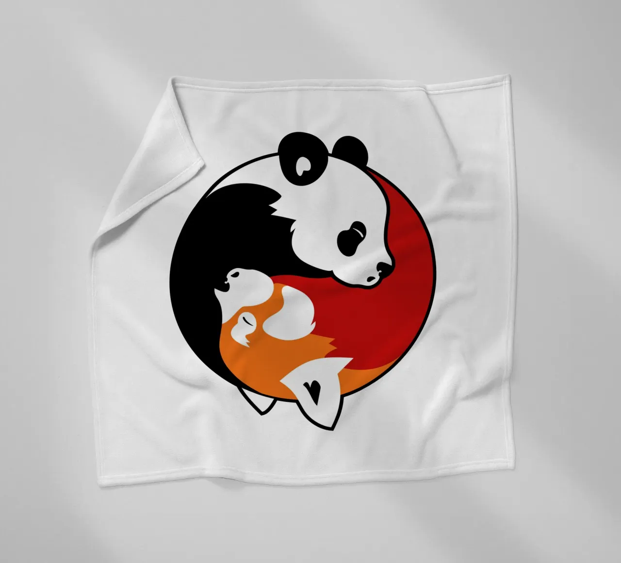 Yin-Yang-Pandas Fleecedecke von Mariel Toigo
