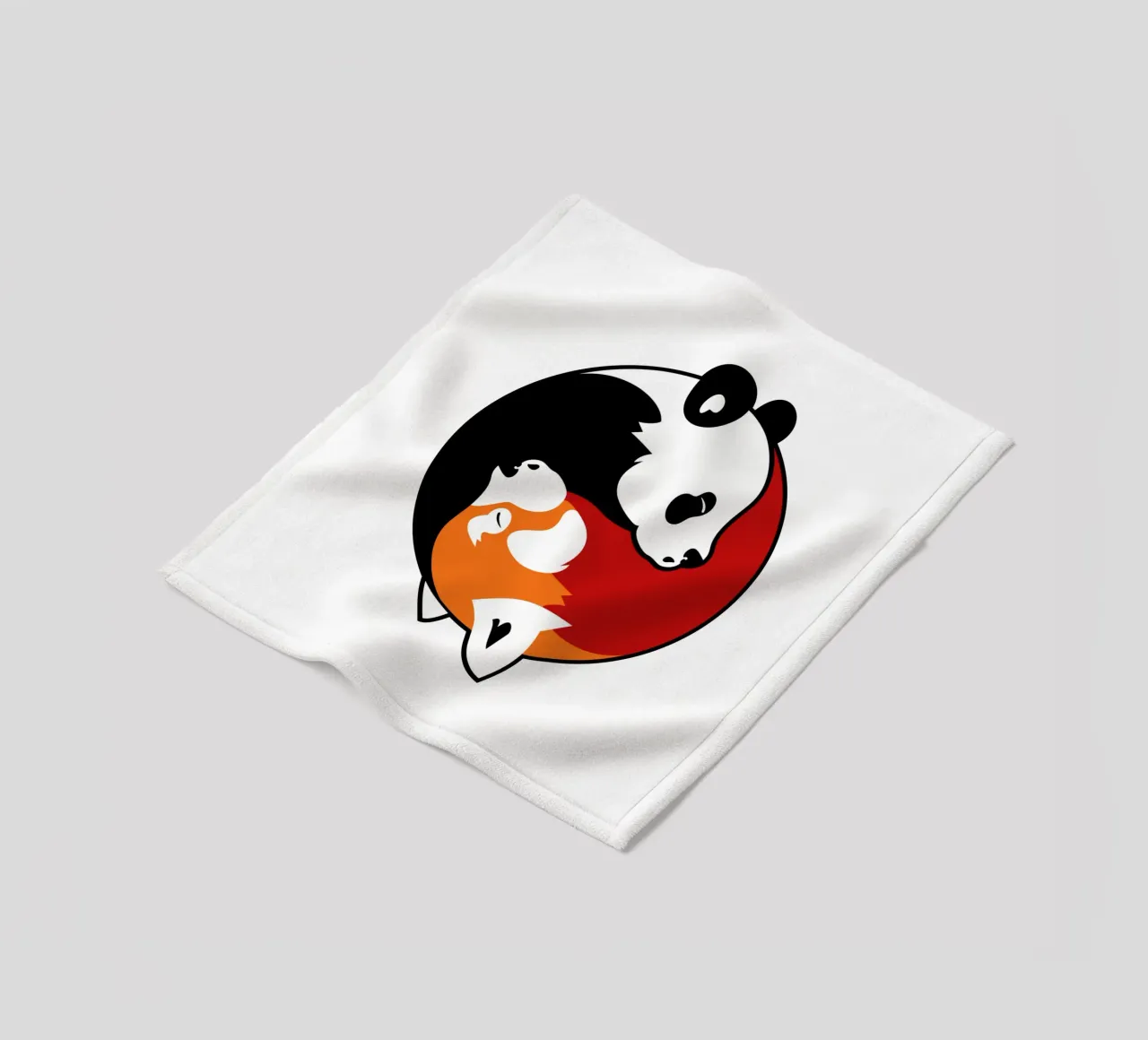 Yin-Yang-Pandas Fleecedecke von Mariel Toigo