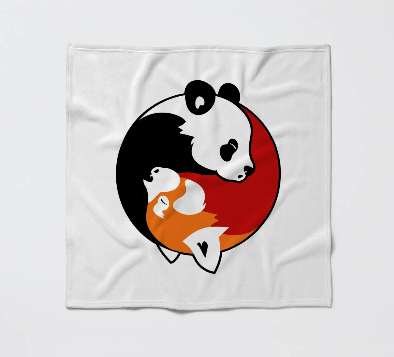 Yin-Yang-Pandas Fleecedecke von Mariel Toigo