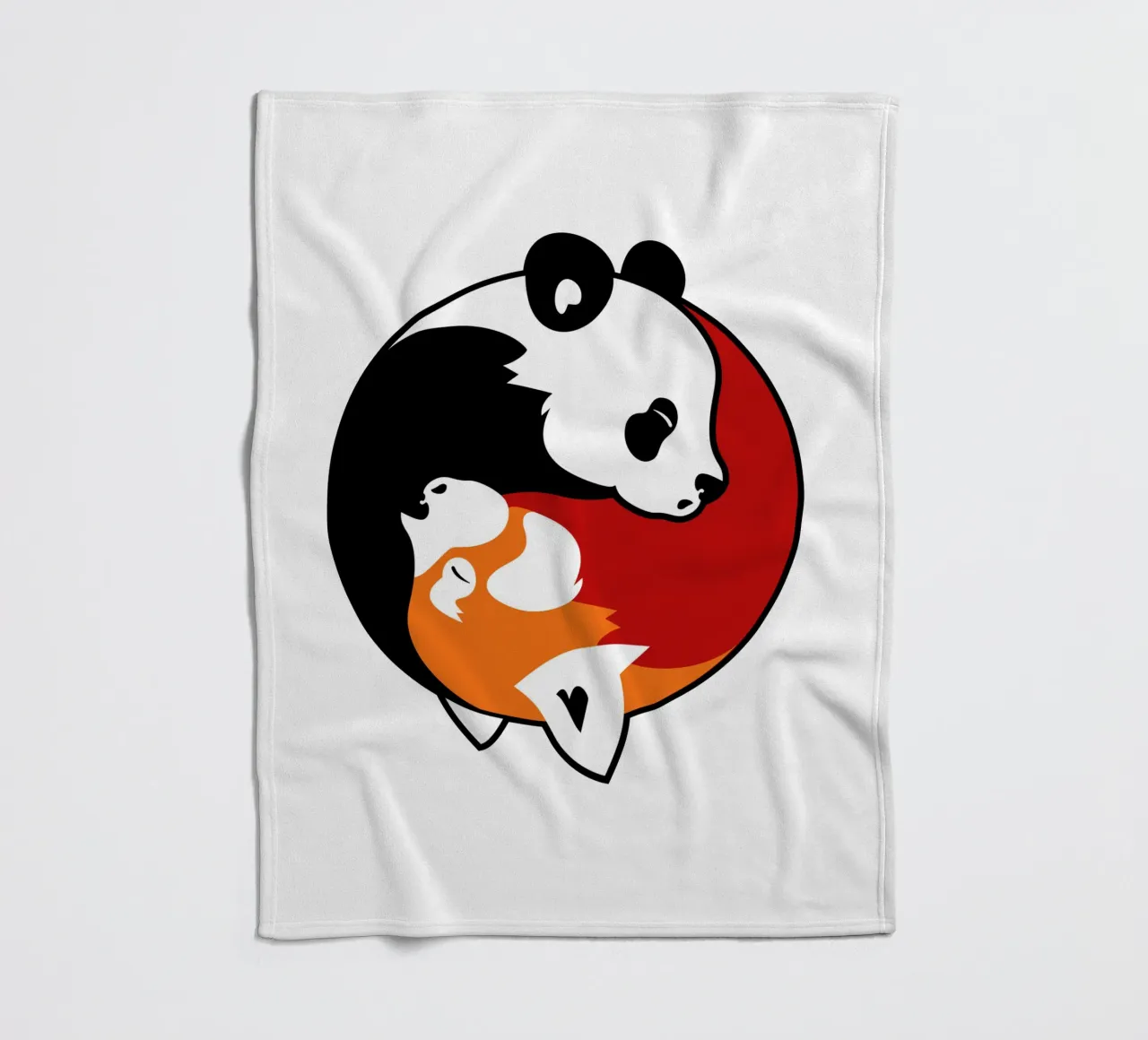 Yin-Yang-Pandas Fleecedecke von Mariel Toigo