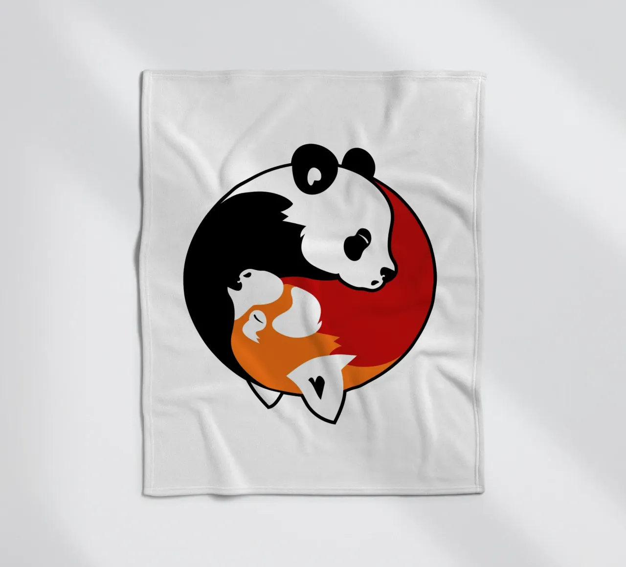 Yin-Yang-Pandas Fleecedecke von Mariel Toigo