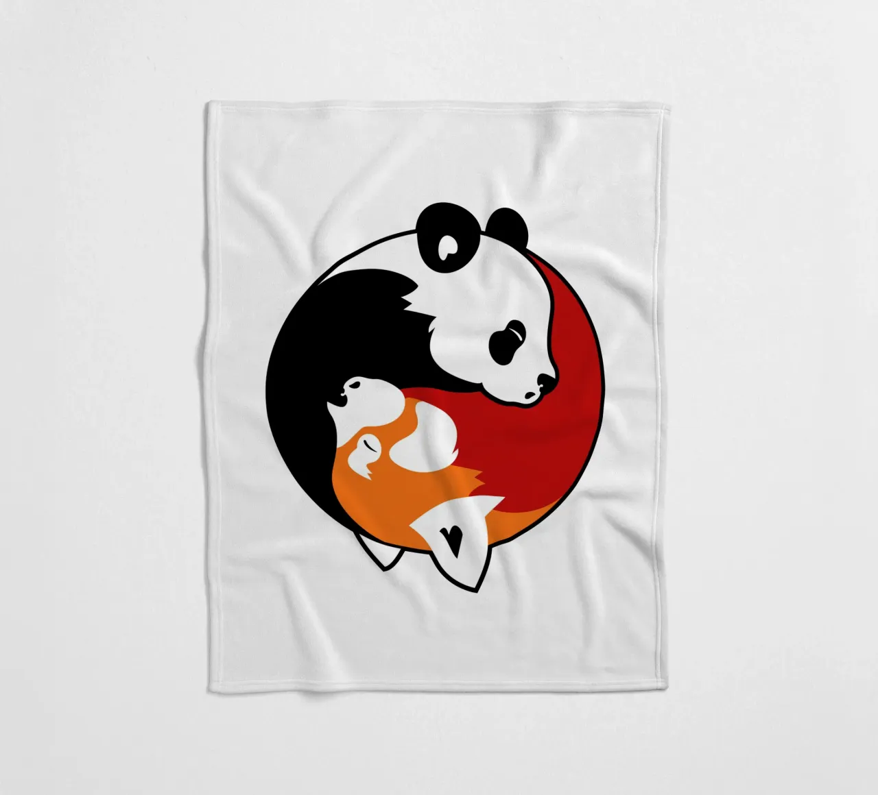 Yin-Yang-Pandas Fleecedecke von Mariel Toigo