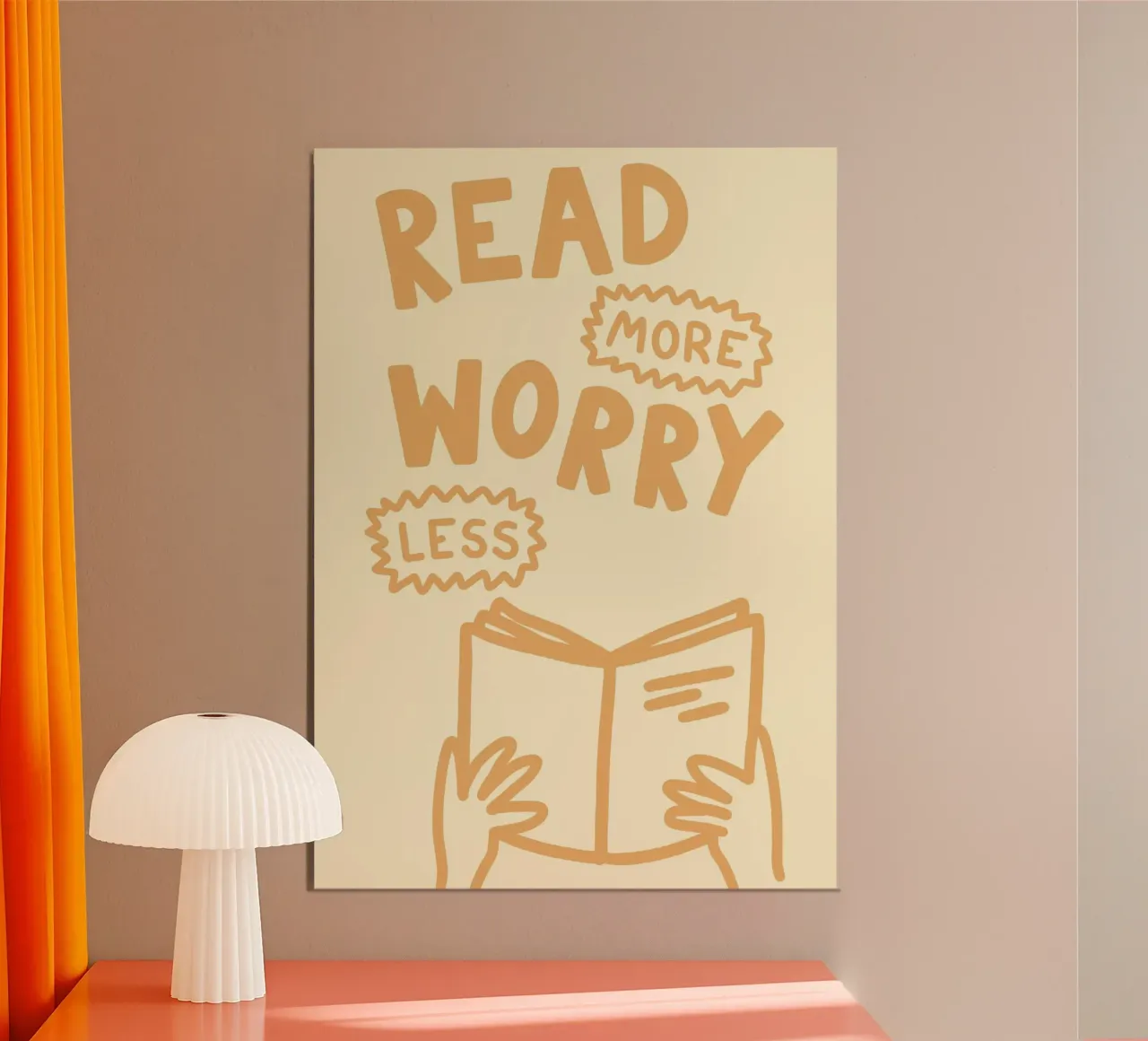 "Leggere di più preoccuparsi di meno - Poster minimalista per topi di biblioteca poster da vintagepod