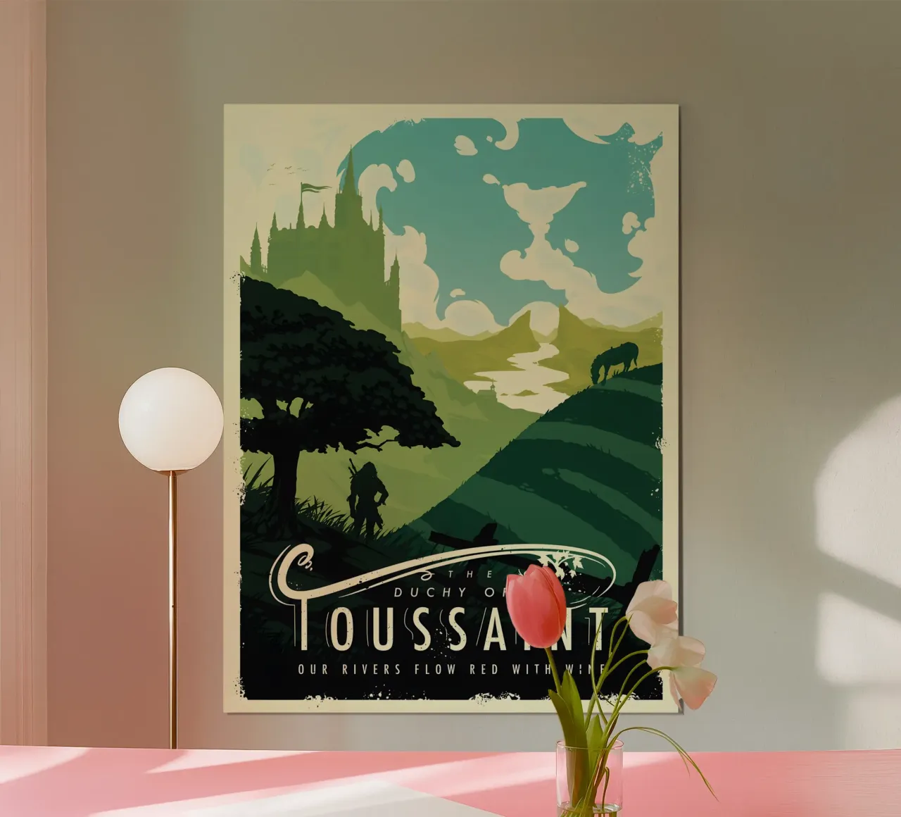 The Duchy Of Toussaint poster con telaio in plastica da Robert Hoff