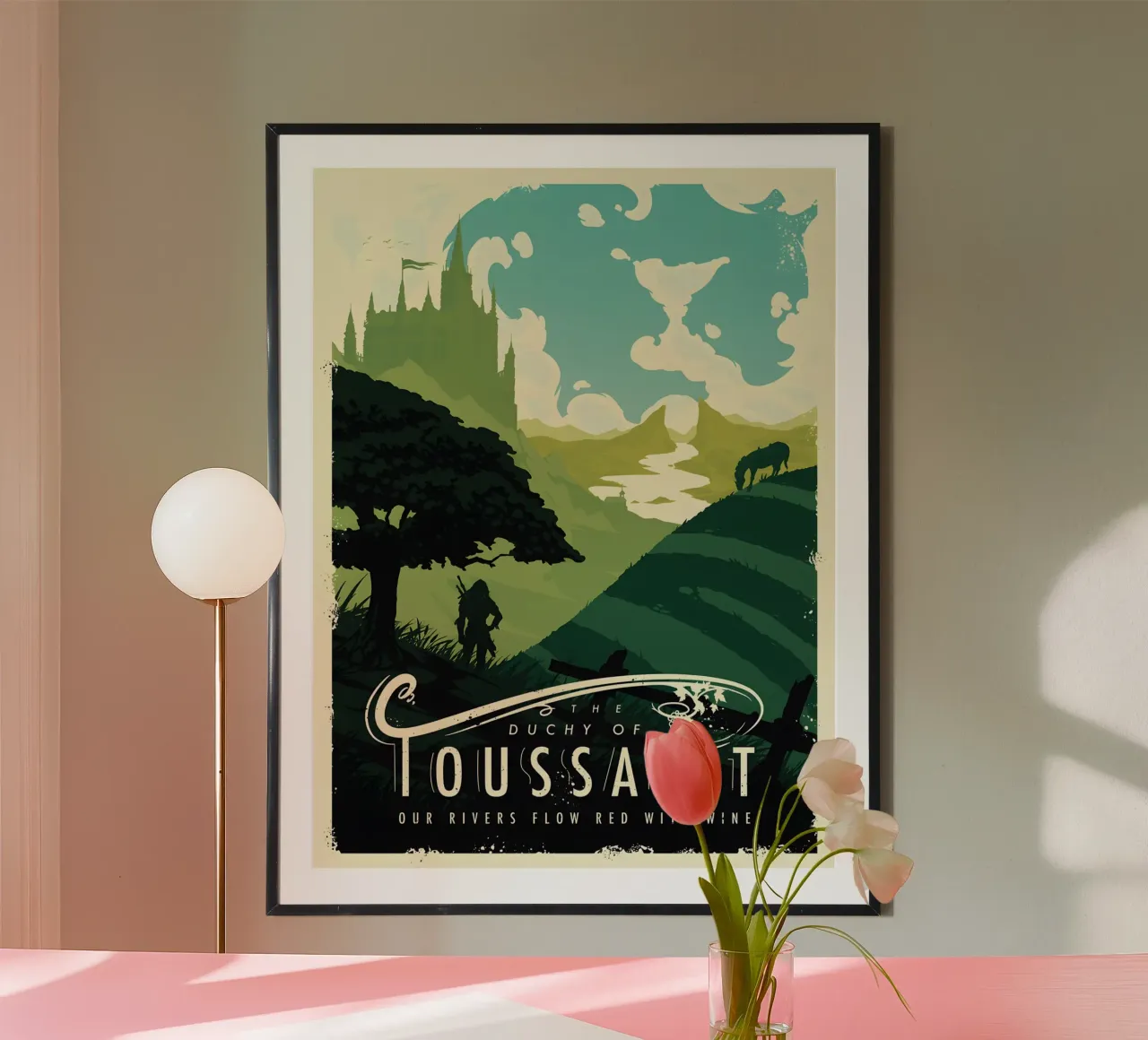 The Duchy Of Toussaint poster con telaio in plastica da Robert Hoff