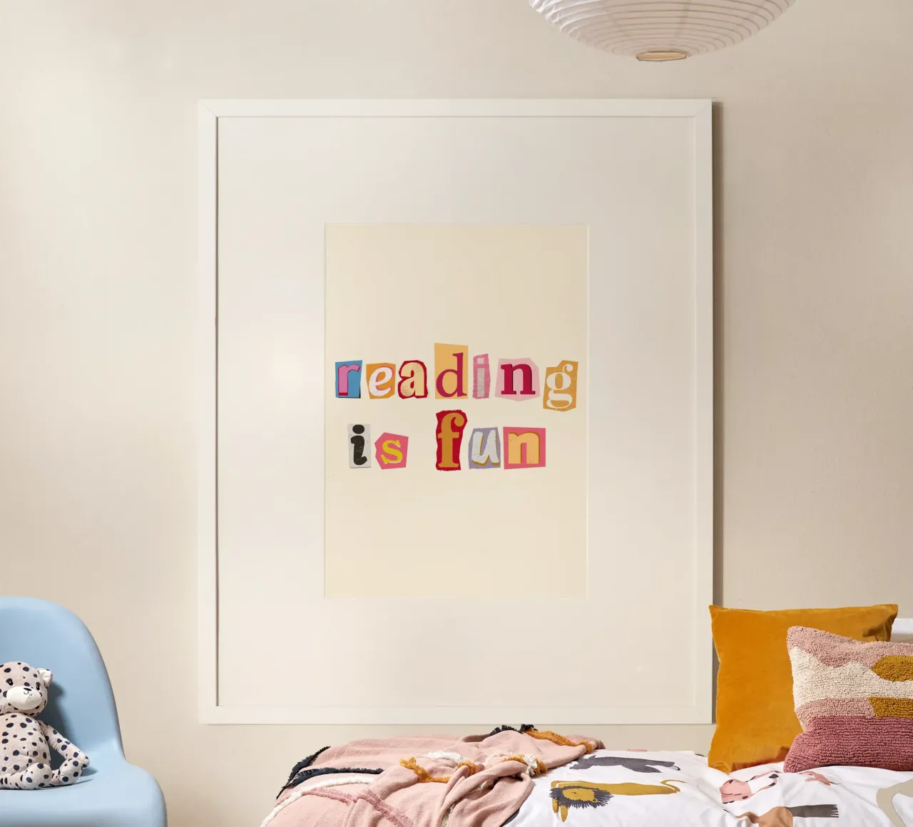 "Lire, c'est amusant" - Poster découpé d'un magazine rétro poster de vintagepod