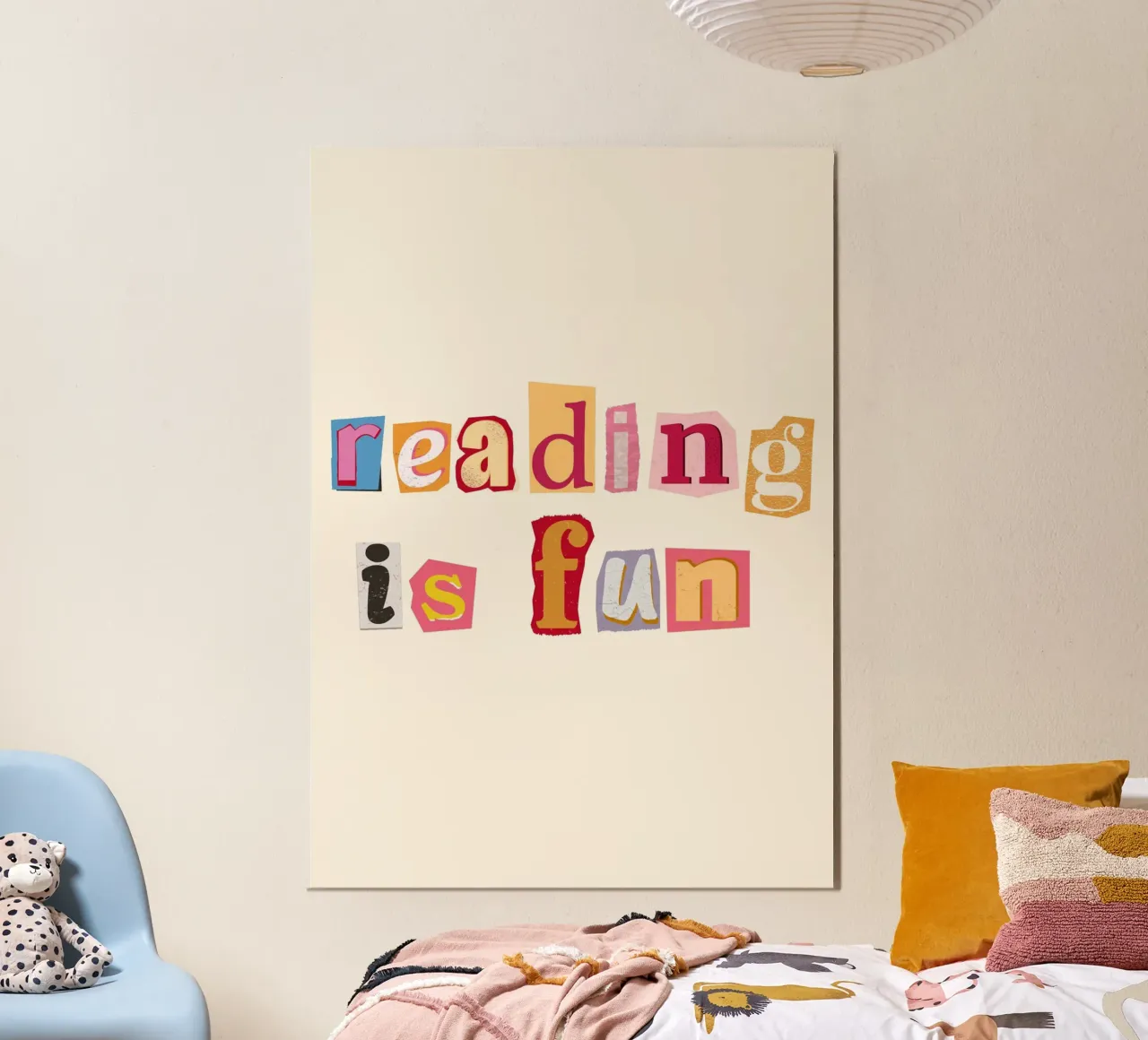 "Lire, c'est amusant" - Poster découpé d'un magazine rétro poster de vintagepod