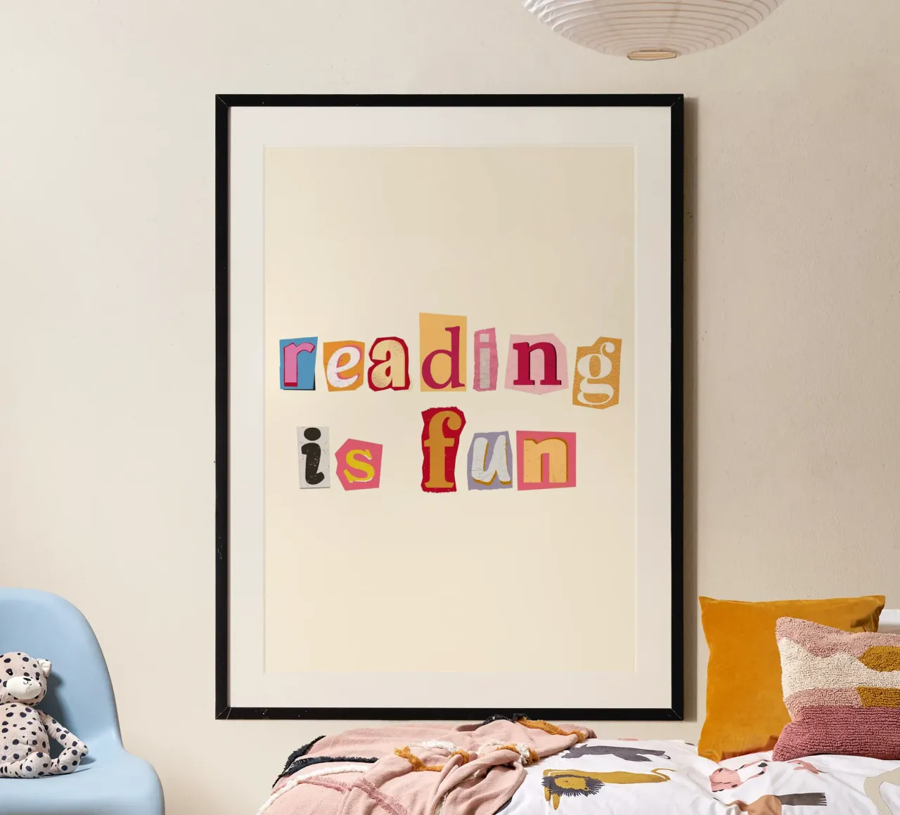 "Lire, c'est amusant" - Poster découpé d'un magazine rétro poster de vintagepod