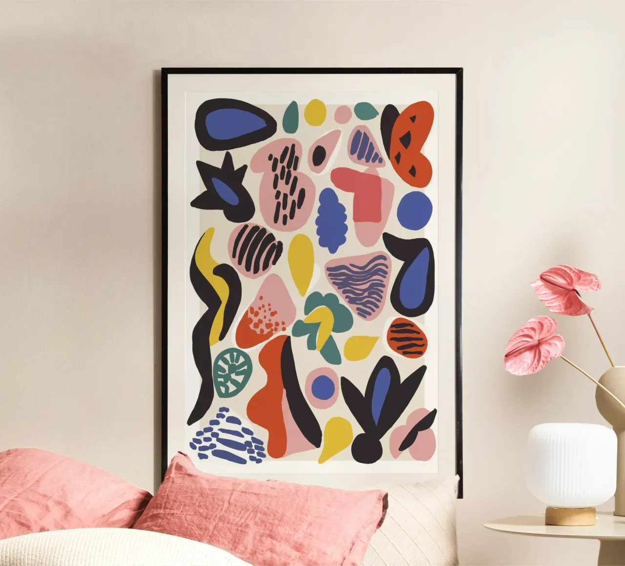 Summer Collection poster con telaio in alluminio da treechild
