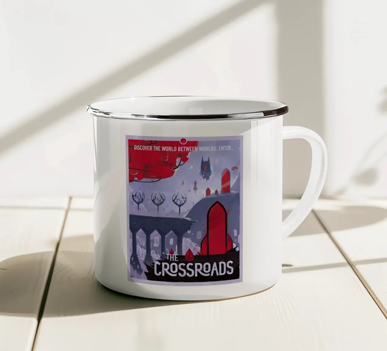The Crossroad tazza in smalto da Robert Hoff