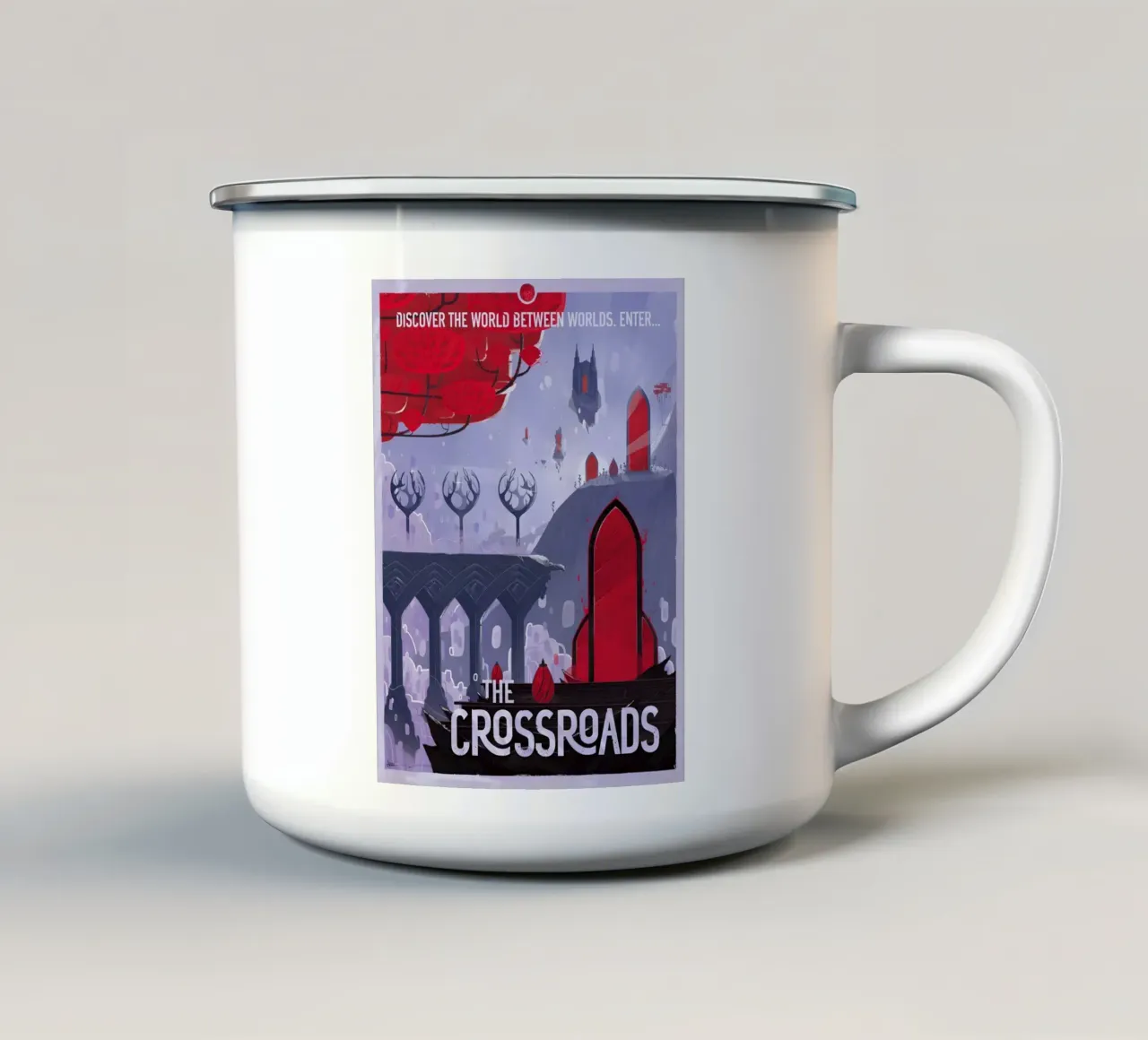 The Crossroad tazza in smalto da Robert Hoff