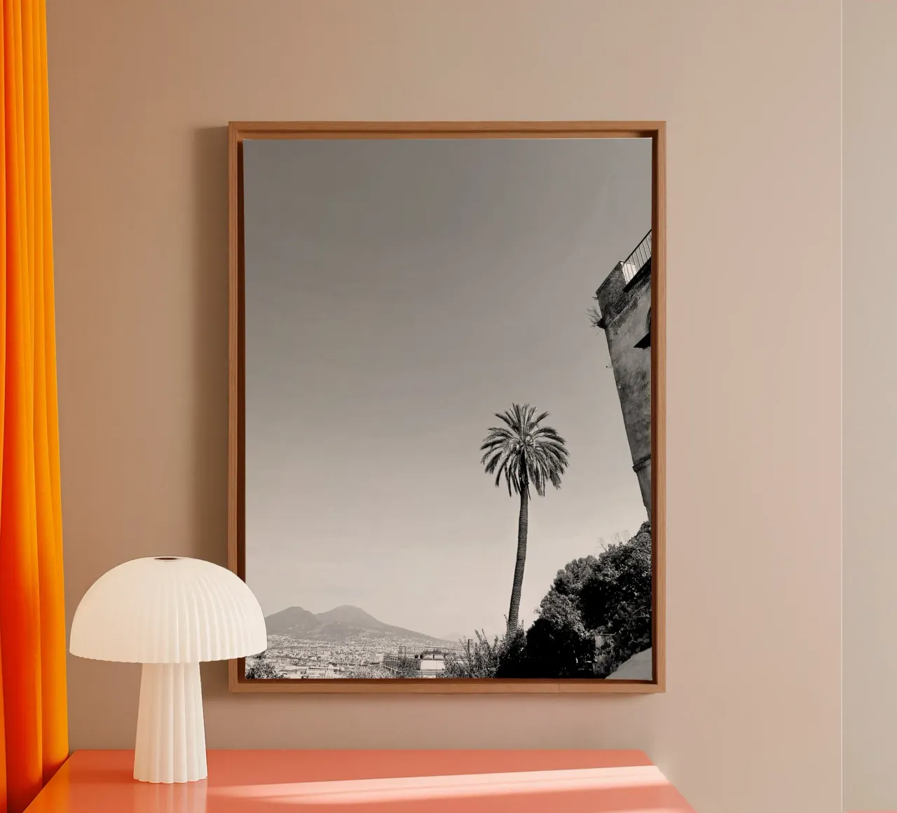 palmtree in napoli tela con Cornice a cassetta da Reiselust