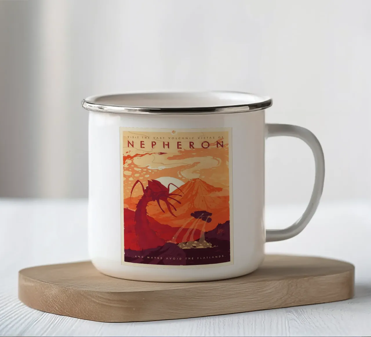 Visit Nepheron tazza in smalto da Robert Hoff