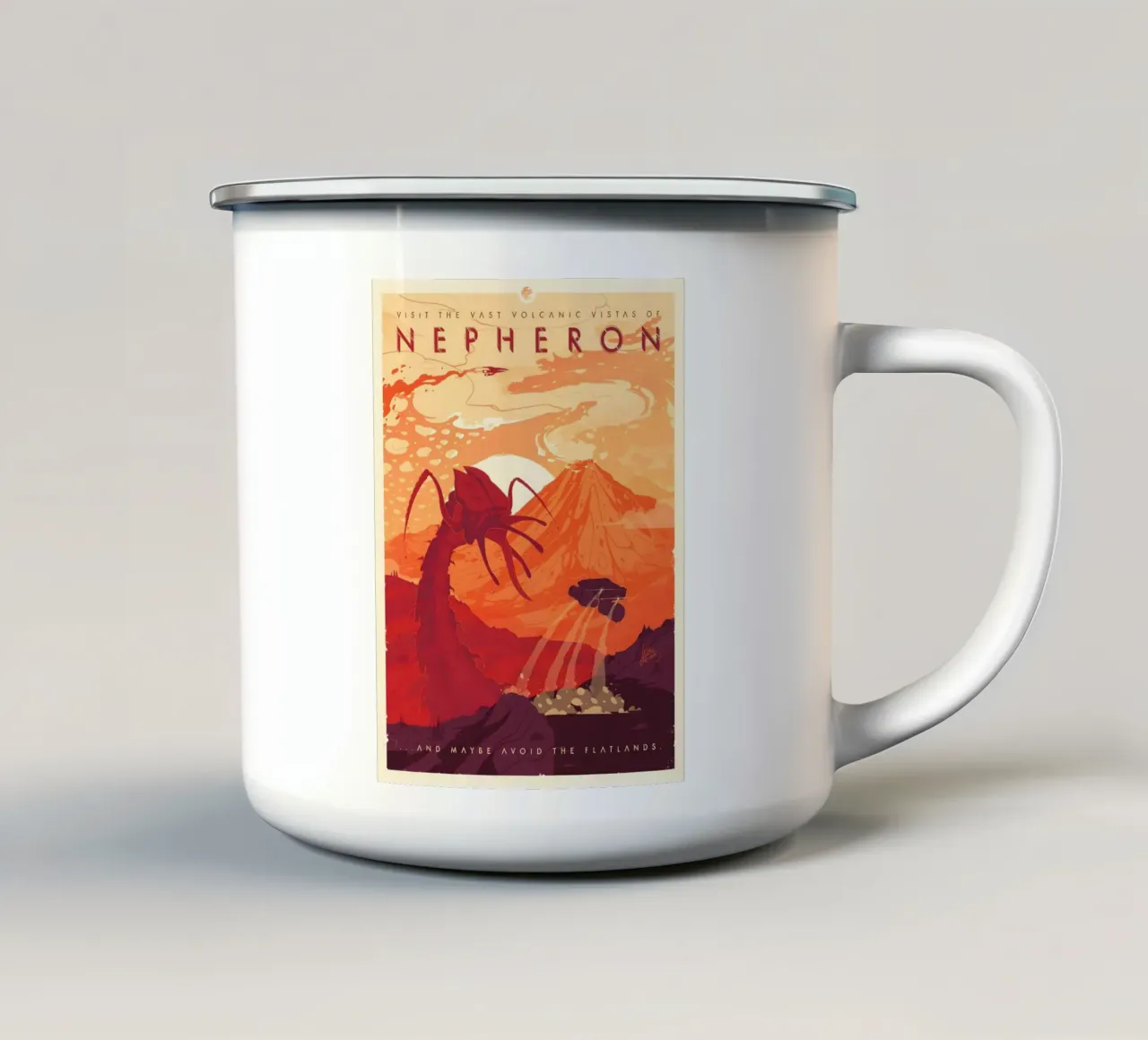 Visit Nepheron tazza in smalto da Robert Hoff