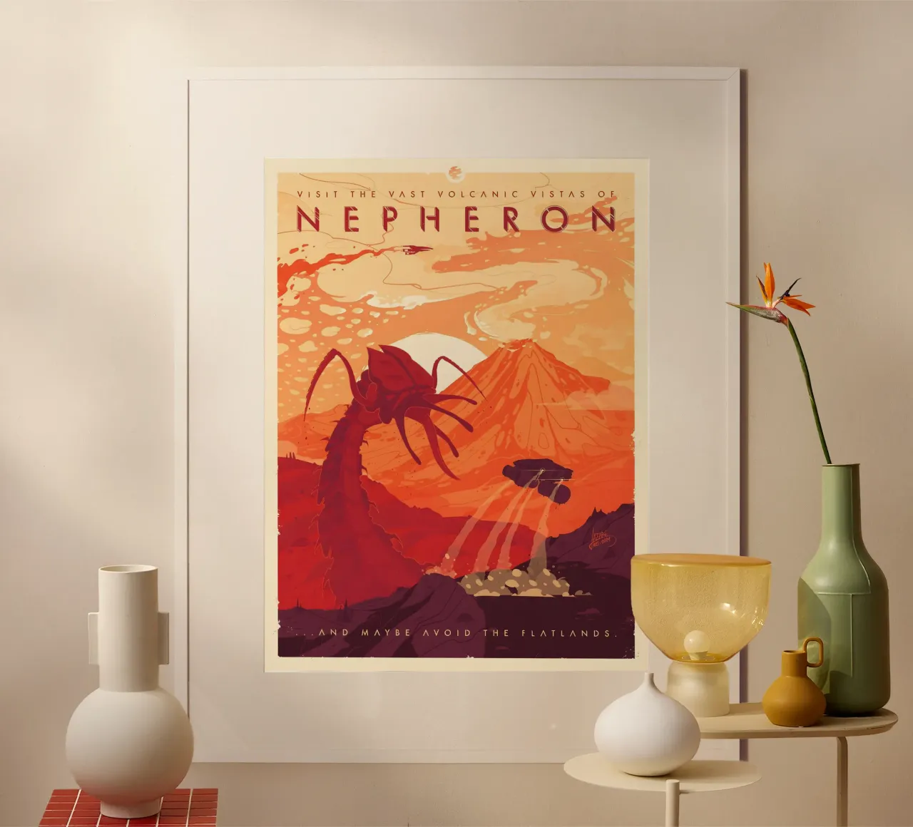 Visit Nepheron poster con telaio in plastica da Robert Hoff